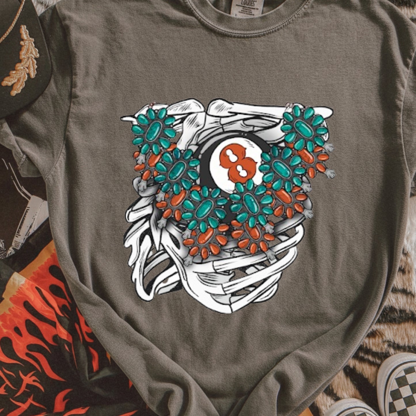 Turquoise Ribcage Tee