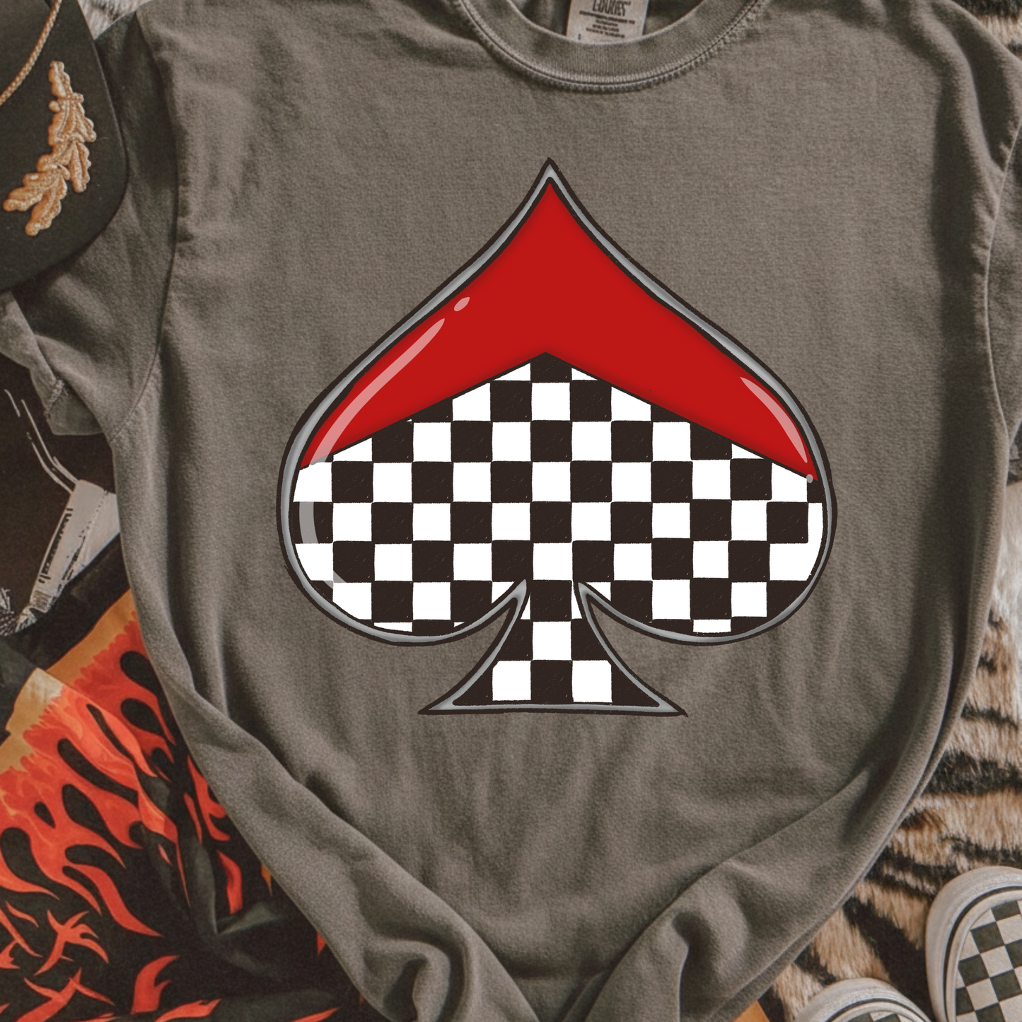 Checkered Spade Tee